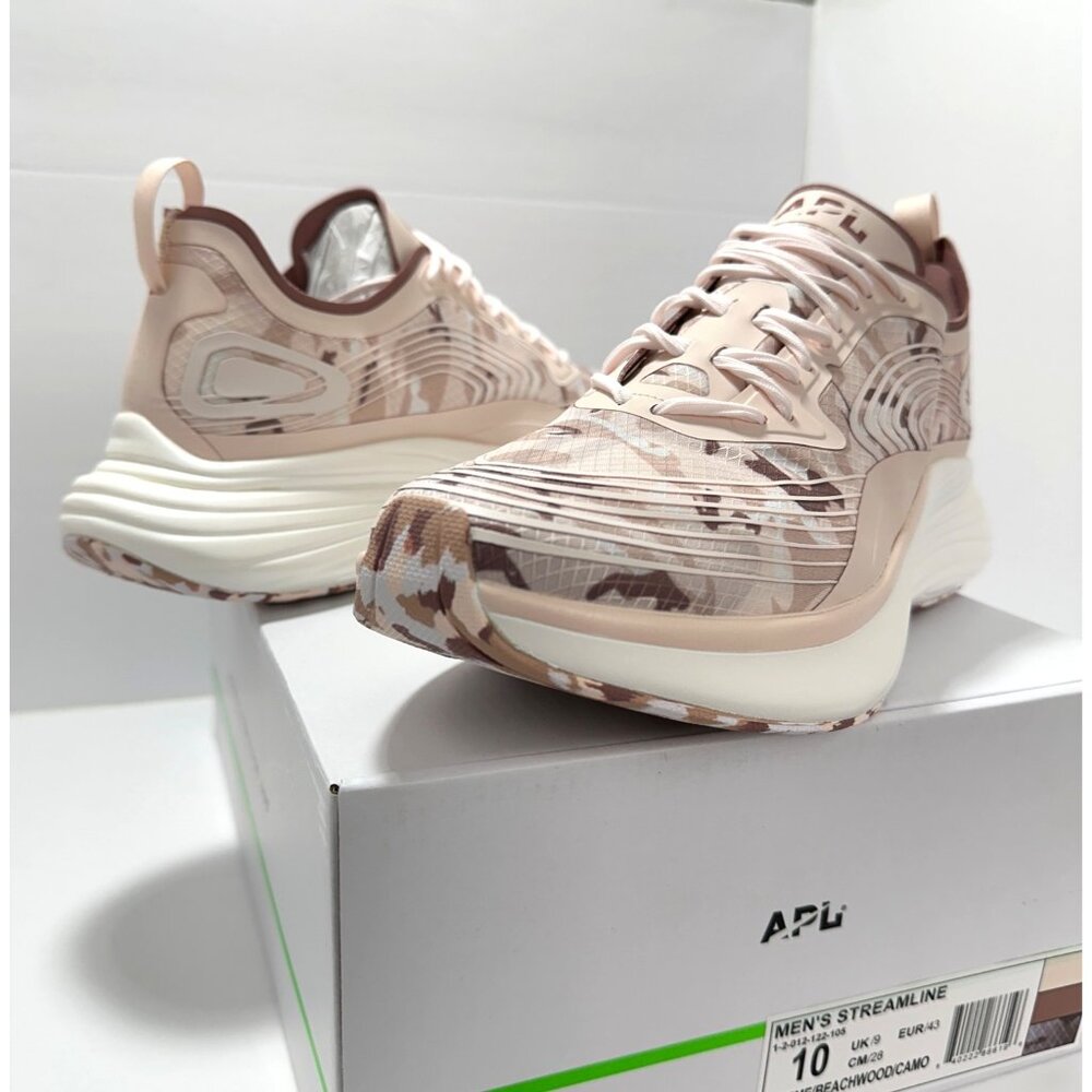 APL Streamline Men’s Sneakers 10 Creme Beachwood Camo Running Shoes NIB 🏃♂️✨ - Picture 6 of 12